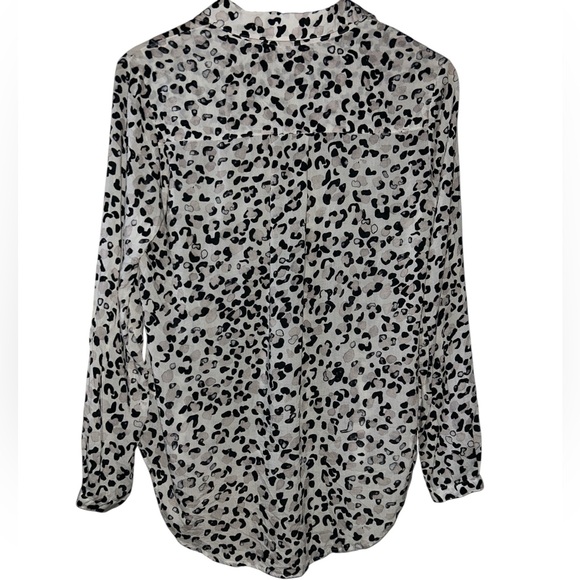 Cloth & Stone Anthropologie Animal Print Mob Wife Button Down Shirt Womens Small - Picture 3 of 7